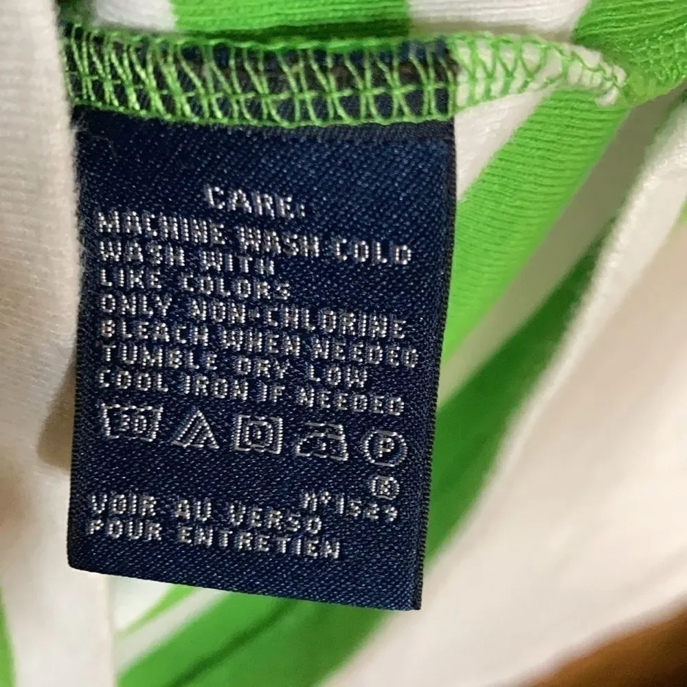 RALPH LAUREN, Juniors Sport top, green & white‎